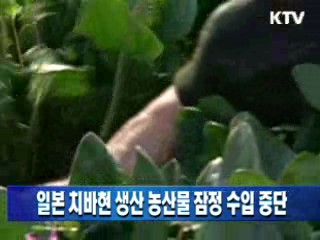 일본 치바현 생산 농산물 잠정 수입 중단
