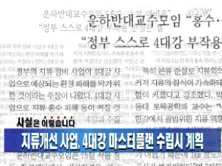 지류개선 사업, 4대강 마스터플랜 수립시 계획