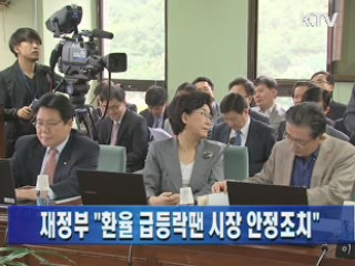 재정부 "환율 급등락땐 시장 안정조치"