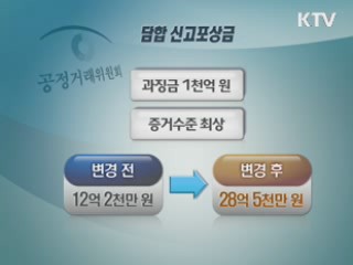 담합 신고포상금 '최대 30억원'으로 확대