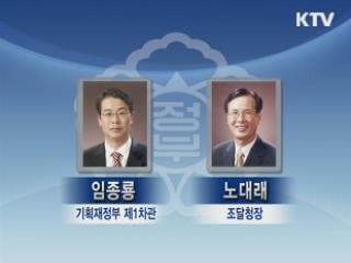 기재부 1차관 임종룡, 조달청장 노대래