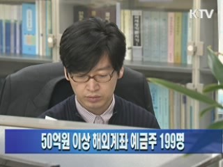 50억원 이상 해외계좌 예금주 199명