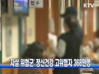 '자살 위험군' 정신건강 고위험자 368만명