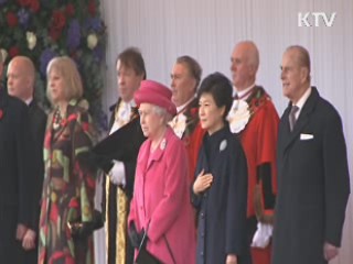박 대통령 영국 일정 시작···'최고 의전'