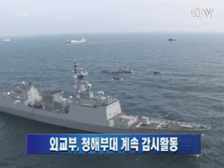 외교부, 청해부대 계속 감시활동