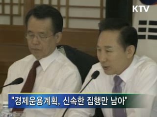 이 대통령 "신속한 집행만 남아"