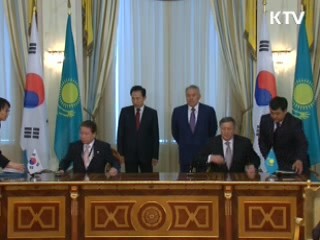 한-카자흐 정상, 전방위 협력체제 구축