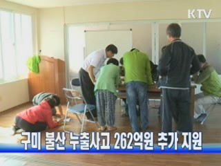 구미 불산 누출사고 262억원 추가 지원