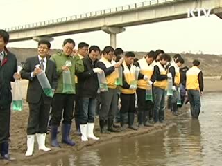 멸종위기종 '미호종개' 금강 방류