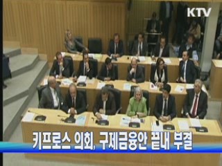 키프로스 의회, 구제금융안 끝내 부결