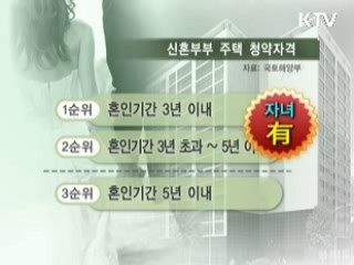 신혼부부 주택 특별공급 '자녀 있어야'