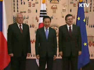 한·EU 정상회담 "FTA 조기타결 기대"