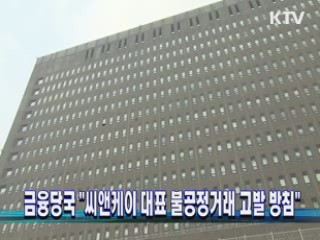 금융당국 "씨앤케이 대표 불공정거래 고발 방침"