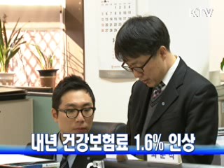 내년 건강보험료 1.6% 인상