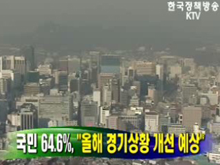 국민 64.6%, 올해 경기상황 개선 예상