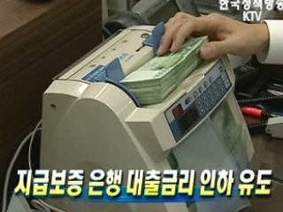 지급보증 은행 대출금리 인하 유도