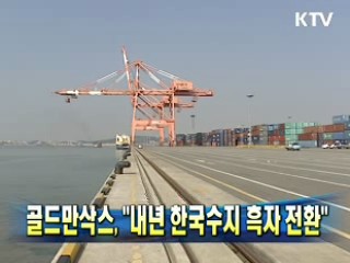 골드만삭스 "내년 한국수지 흑자 전환"