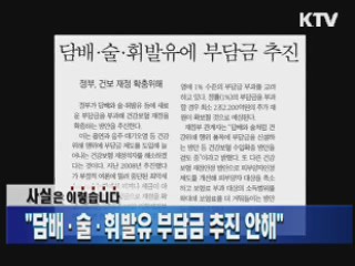 "담배·술·휘발유 부담금 추진 안해"