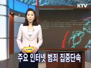 주요 인터넷 범죄 집중단속