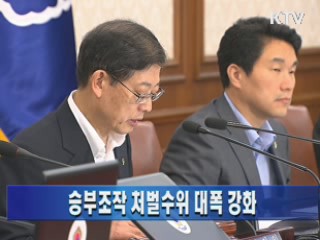 승부조작 처벌수위 대폭 강화