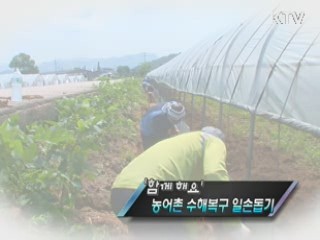 '함께 해요' 농어촌 수해복구 일손돕기 [정책, 현장을 가다]