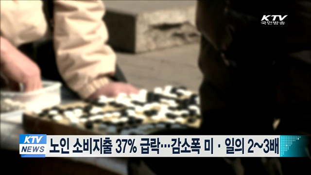 노인 소비지출 37% 급락…감소폭 미·일의 2~3배