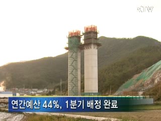 조기집행 순항···1분기 44% 배정