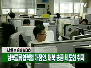 남북교류협력법 개정안, 대북 송금 제도화 취지