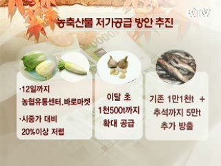 재정차관 "농축산물 저가 공급 추진"