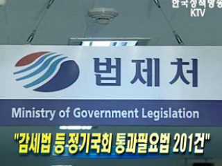 감세법 등 정기국회 통과필요법 201건