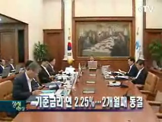 기준금리 연 2.25%...2개월째 동결