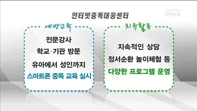 스마트폰중독, 인터넷중독대응센터 찾으세요!