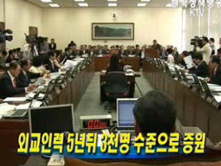 외교인력 5년뒤 3천명 수준으로 증원