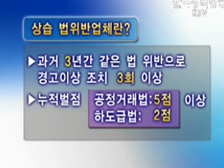 상습 법위반업체 제재 강화