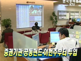 증권기관 공동펀드 이번주부터 투입
