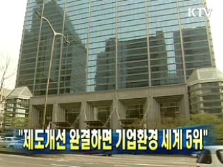 제도개선 완결하면 기업환경 세계 5위