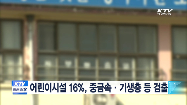 어린이시설 16%, 중금속·기생충 등 검출