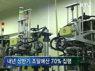 내년 조달예산 19조원 조기집행