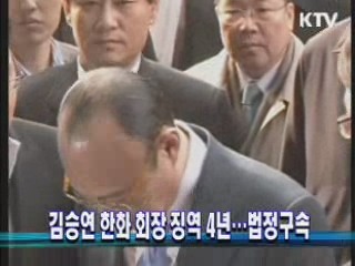 김승연 한화 회장 징역 4년…법정구속