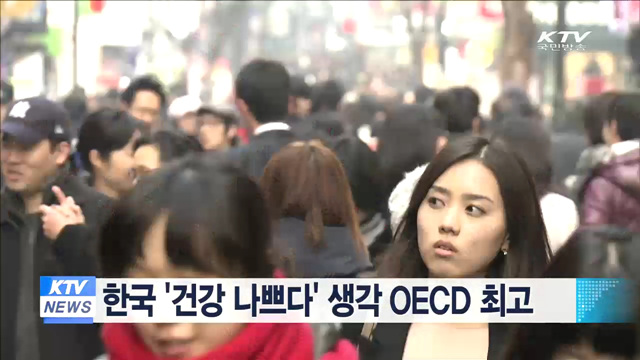 한국 '건강 나쁘다' 생각 OECD 최고