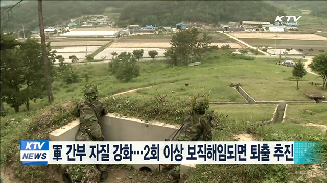 軍 간부 자질 강화…2회 이상 보직해임되면 퇴출 추진