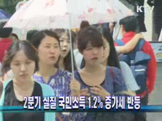 2분기 실질 국민소득 1.2% 증가세 반등